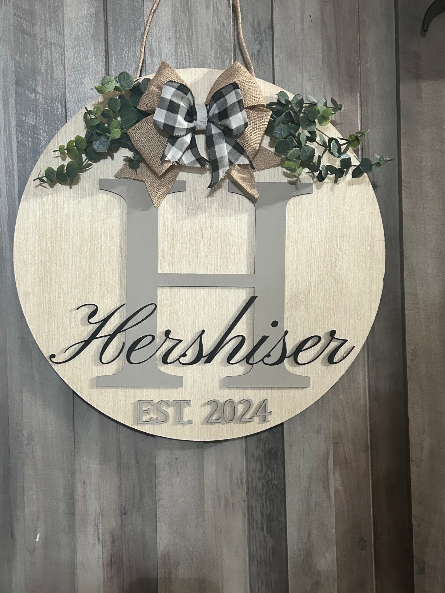 Personalized Farmhouse Door Hanger