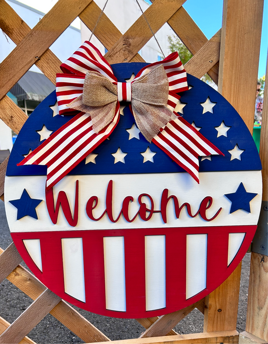 American Flag Door Hanger