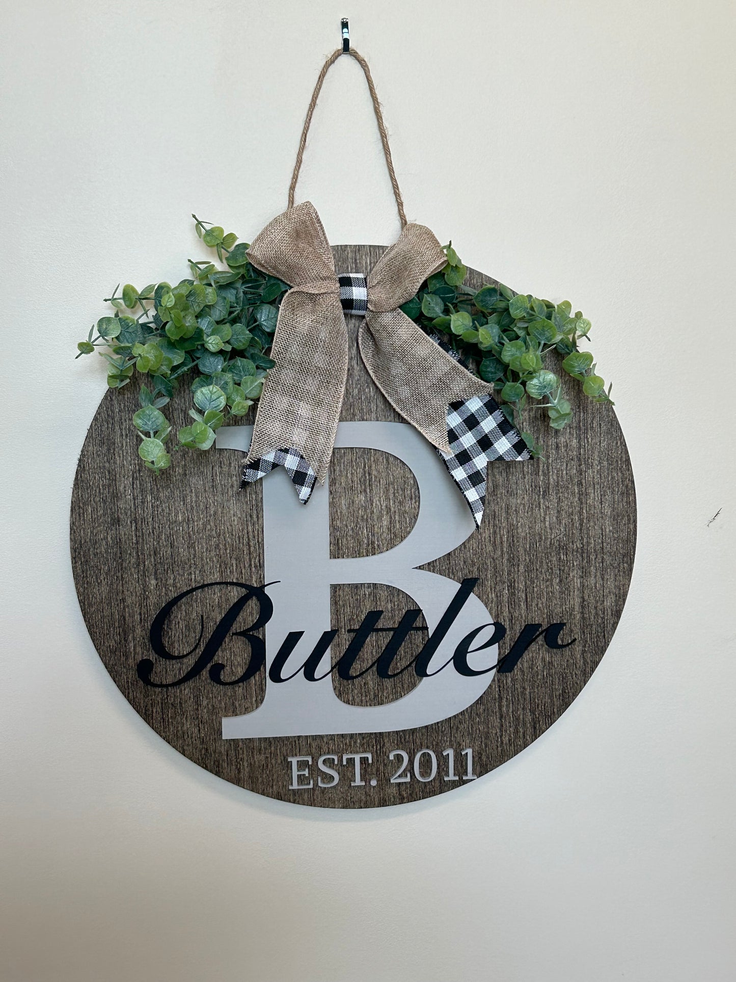 Personalized Farmhouse Door Hanger